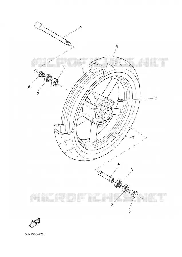 VOORWIEL Yamaha MOTO 1100 2004 BULLDOG  BT1100