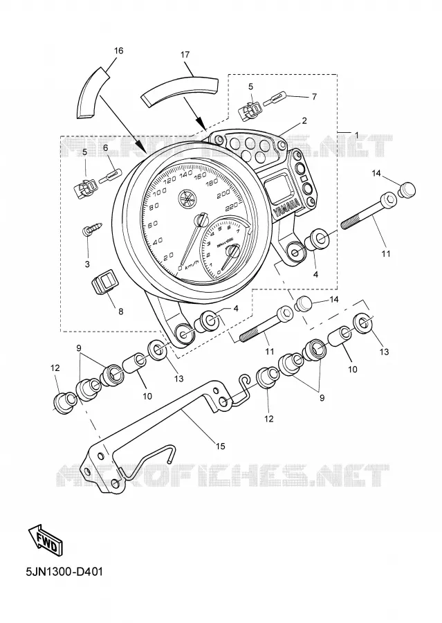 TELLERSET Yamaha MOTO 1100 2005 BULLDOG  BT1100