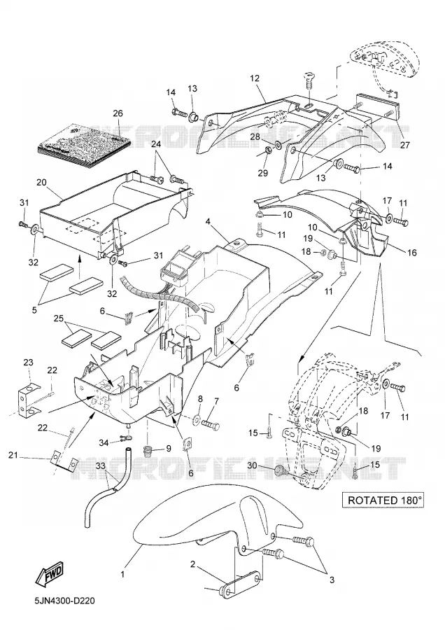 SPATBORD Yamaha MOTO 1100 2006 BULLDOG  BT1100