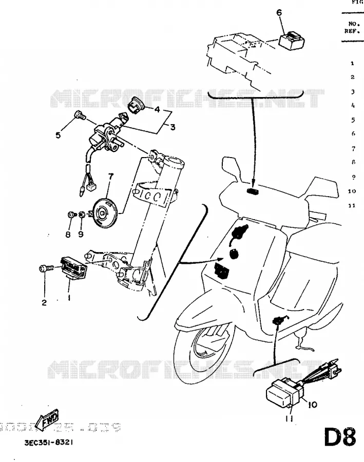 ELECTRISCH 1 Yamaha SCOOTER 50 1988 BELUGA  CH50