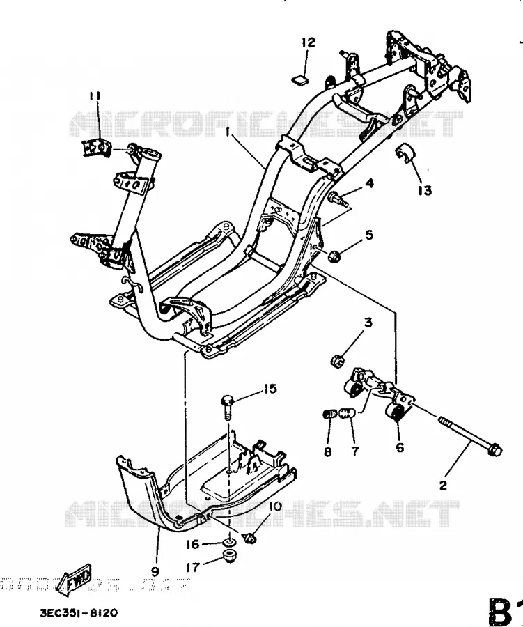 FRAME Yamaha SCOOTER 50 1990 BELUGA  CH50