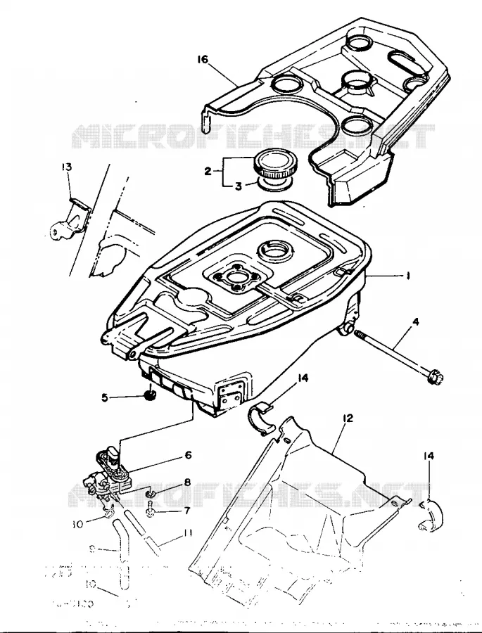 BENZINE TANK Yamaha SCOOTER 80 1990 ACTIVE  CH80