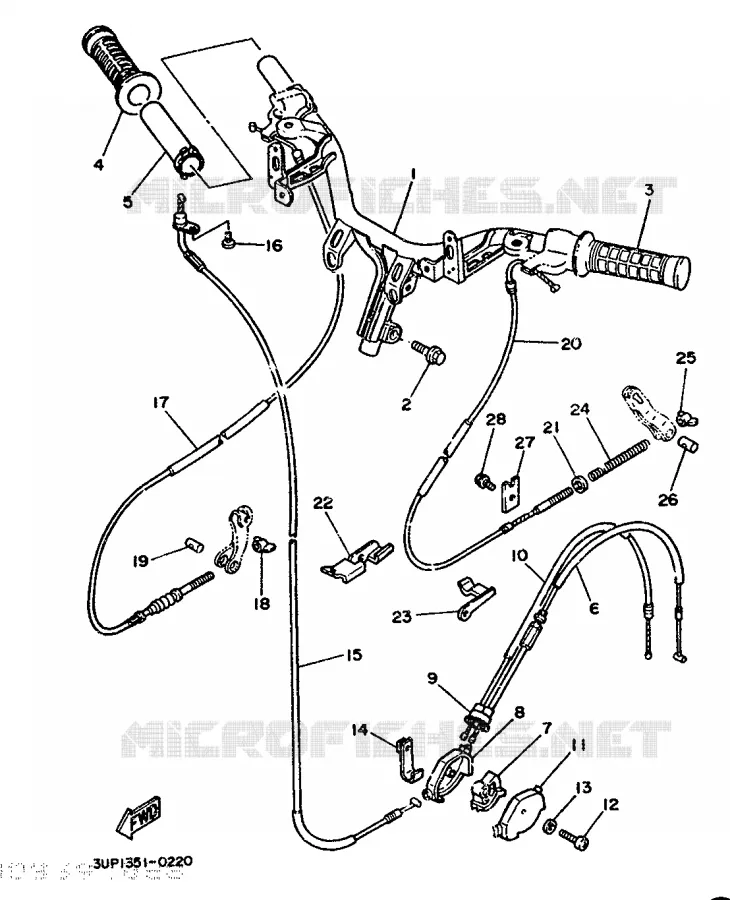 STUUR / KABEL Yamaha SCOOTER 80 1990 ACTIVE  CH80