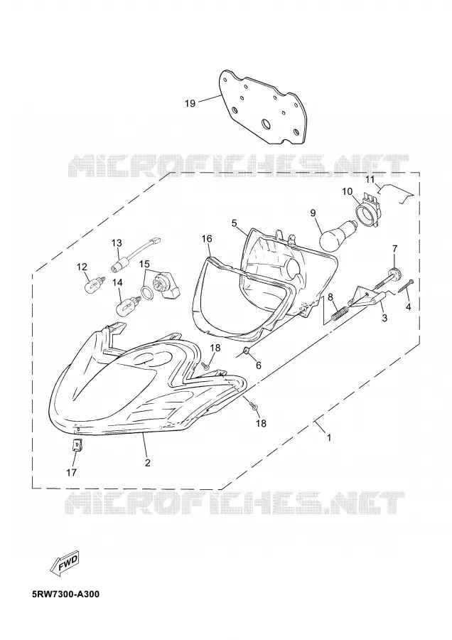 KOPLAMP Yamaha SCOOTER 50 2003 JOG  CS50M