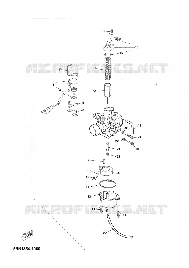 CARBURATEUR  Yamaha SCOOTER 50 2006 JOG  CS50M