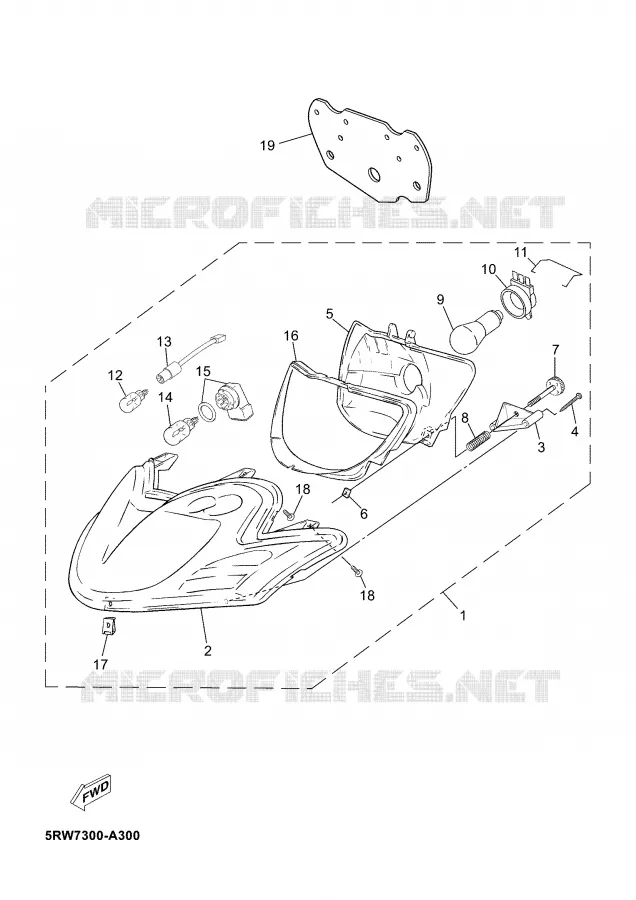 KOPLAMP Yamaha SCOOTER 50 2006 JOG  CS50