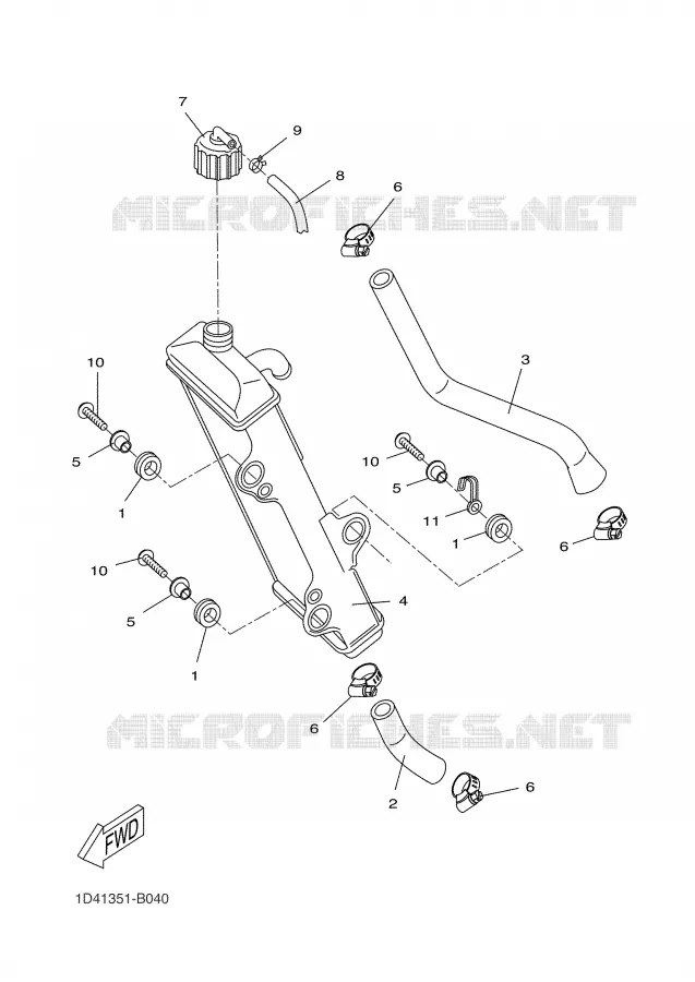 RADIATEUR / SLANG Yamaha MOTO 50 2008 DTR  DT50RSM