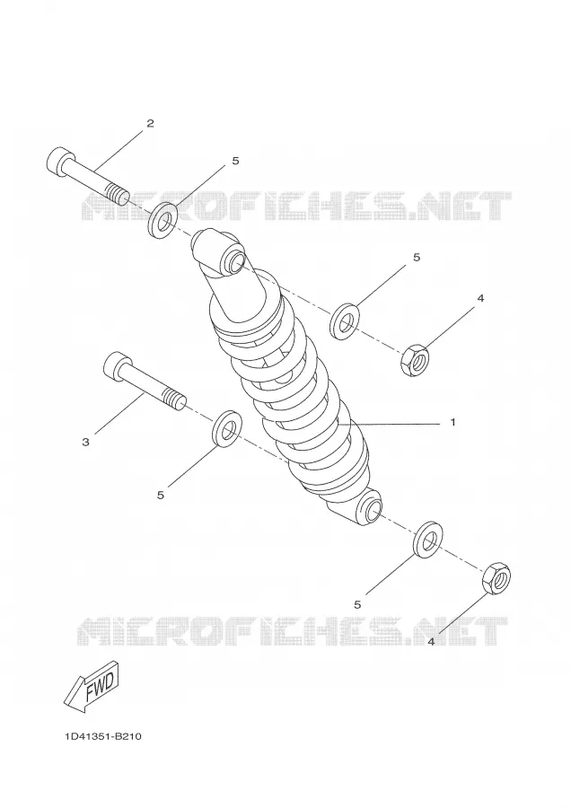 ACHTERBRUG / SCHOKBREKER Yamaha MOTO 50 2008 DTR  DT50RSM
