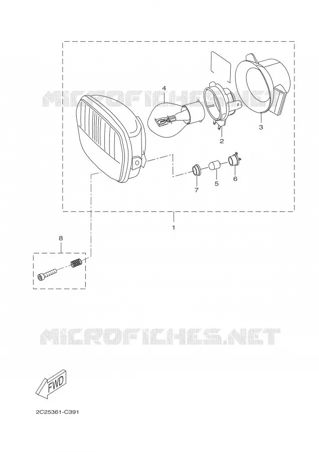 KOPLAMP Yamaha MOTO 50 2008 DTR  DT50RSM