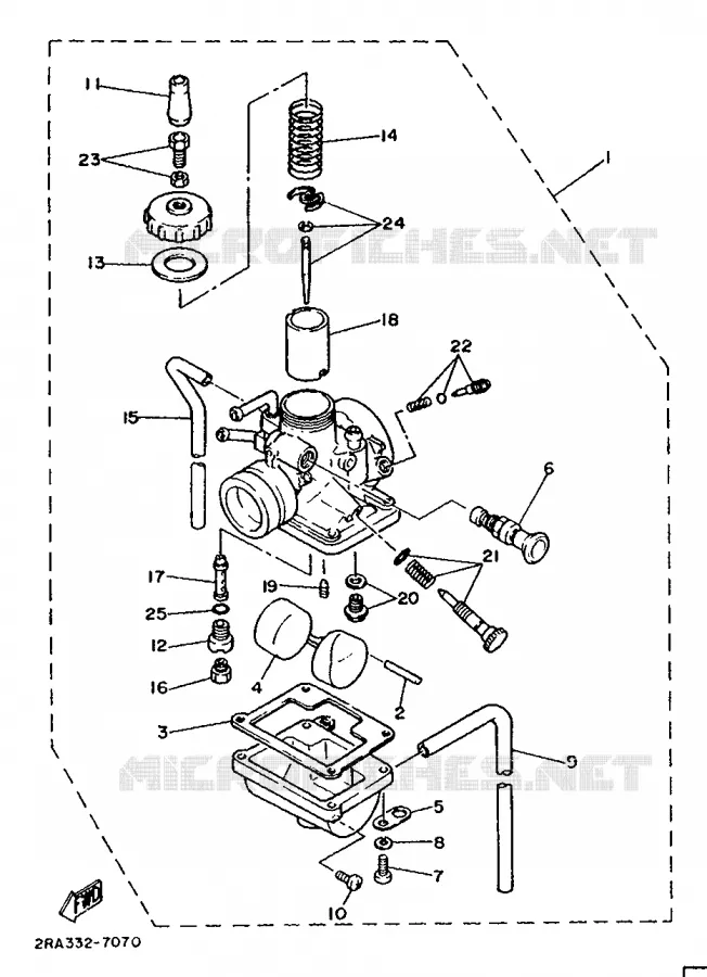 CARBURATEUR  Yamaha MOTO 80 1987 DTLC  DT80LC