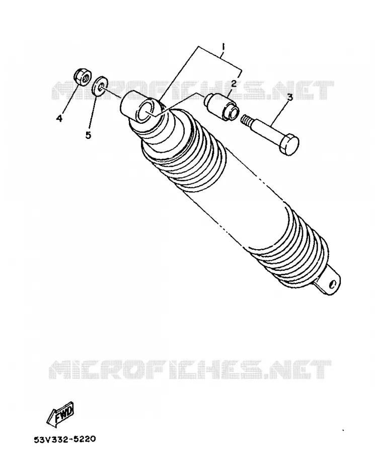 ACHTER SCHOKBREKER Yamaha MOTO 80 1987 DTLC  DT80LC