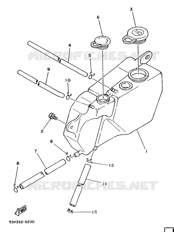 OLIE RESERVOIR Yamaha MOTO 80 1987 DTLC  DT80LC