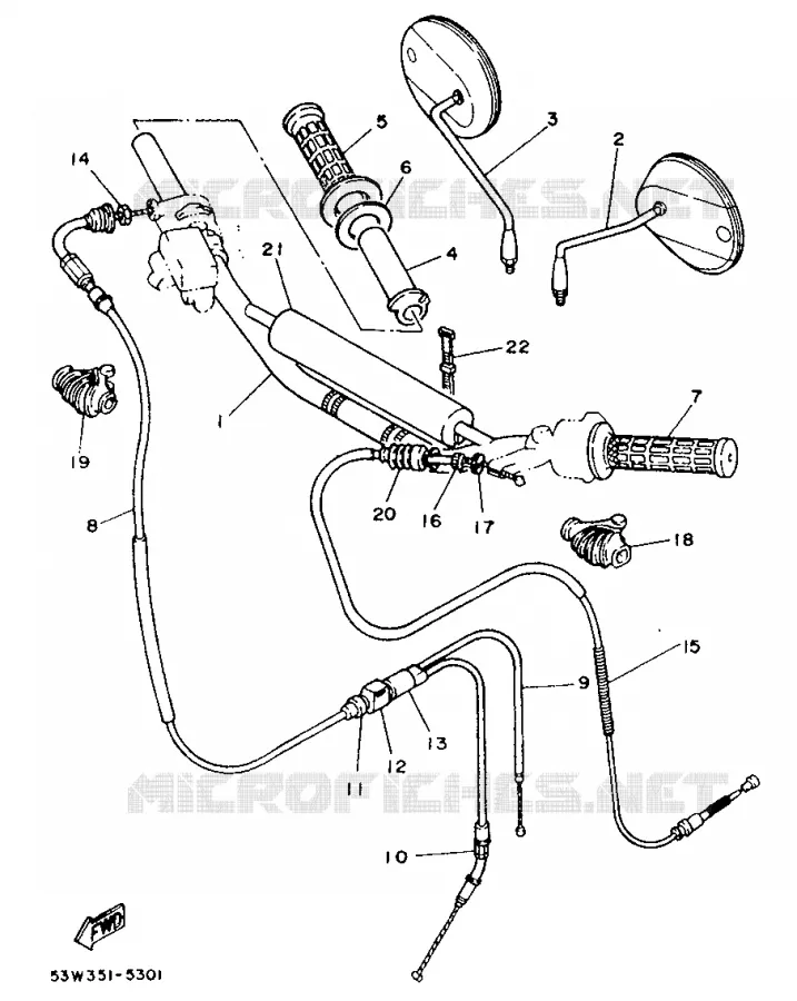 STUUR / KABEL Yamaha MOTO 80 1987 DTLC  DT80LC
