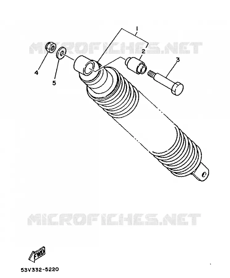 ACHTER SCHOKBREKER Yamaha MOTO 80 1990 DTLC  DT80LC