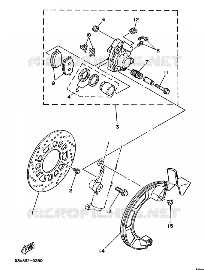 REMKLAUW VOOR Yamaha MOTO 80 1990 DTLC  DT80LC