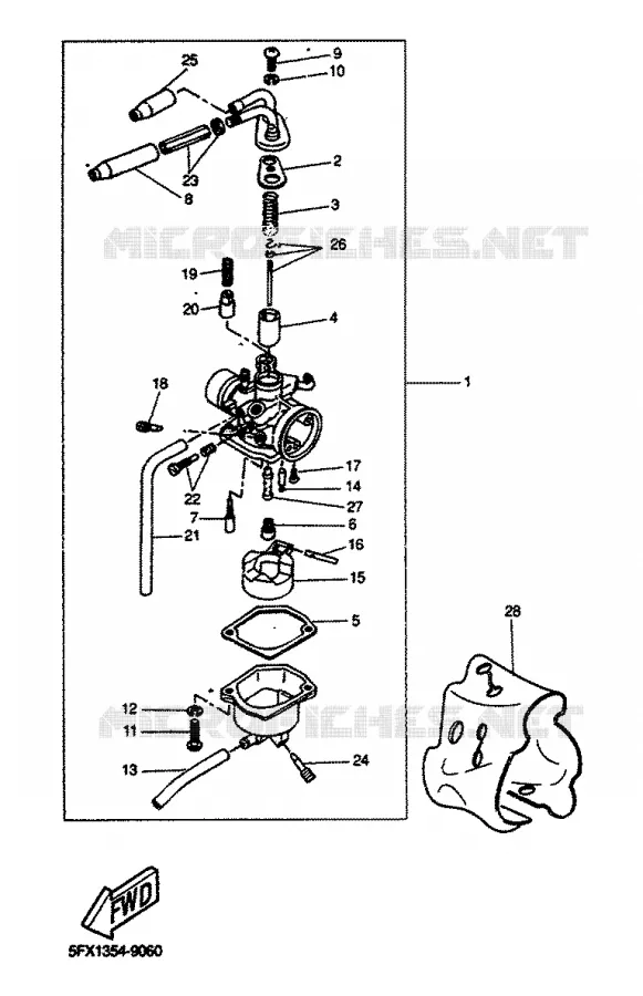 CARBURATEUR  Yamaha SCOOTER 50 2000 STUNT  EW50