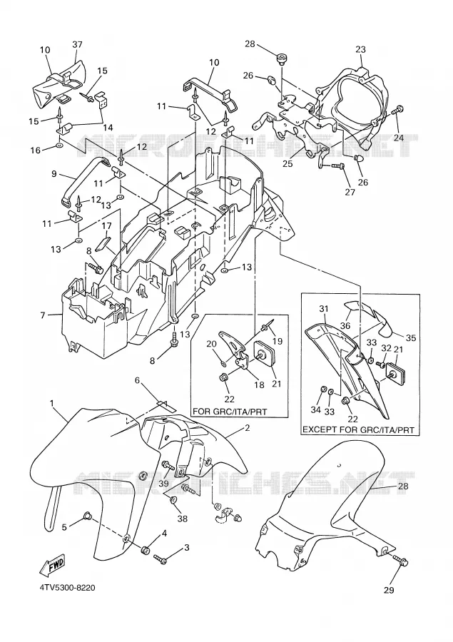 SPATBORD Yamaha MOTO 600 1999 THUNDERCAT  YZF600R