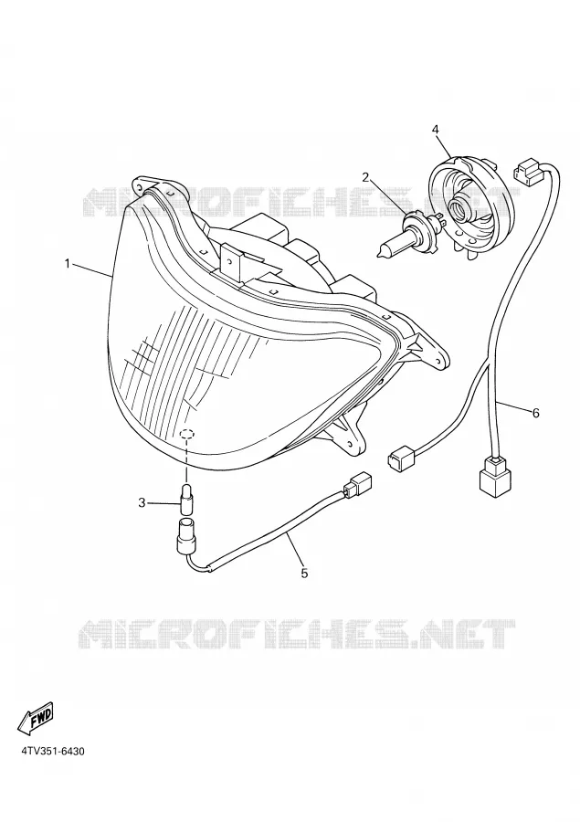 KOPLAMP Yamaha MOTO 600 1999 THUNDERCAT  YZF600R