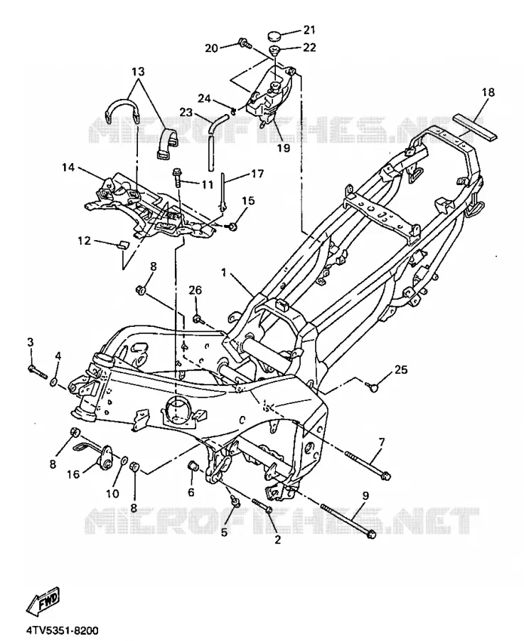 FRAME Yamaha MOTO 600 1999 THUNDERCAT  YZF600R