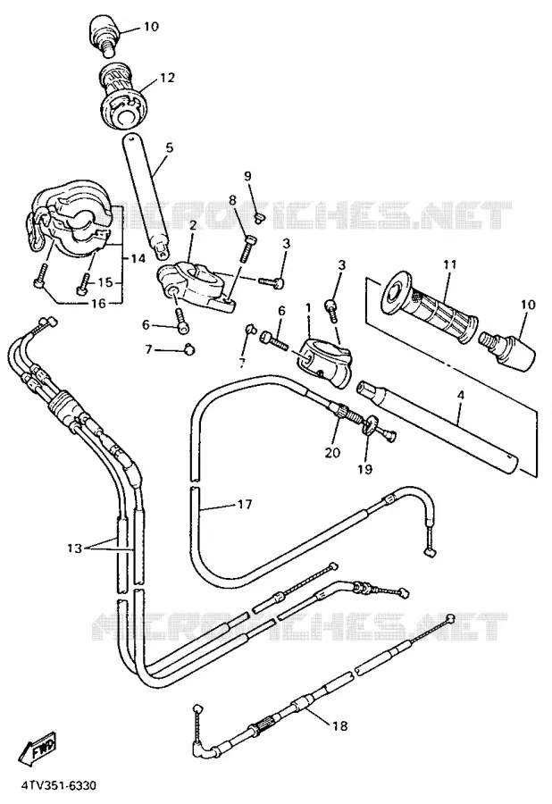 STUUR / KABEL Yamaha MOTO 600 1999 THUNDERCAT  YZF600R
