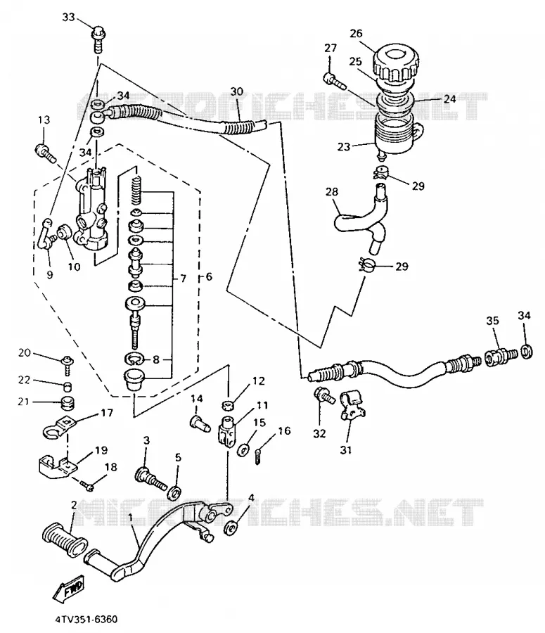 REMPOMP ACHTER Yamaha MOTO 600 1999 THUNDERCAT  YZF600R