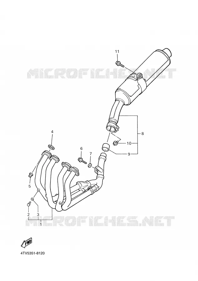 UITLAAT Yamaha MOTO 600 1999 THUNDERCAT  YZF600R