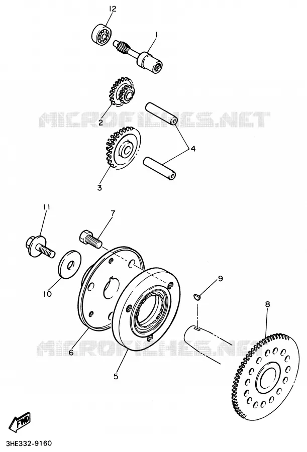 STARTMOTOR KOPPELINGS Yamaha MOTO 600 1999 THUNDERCAT  YZF600R