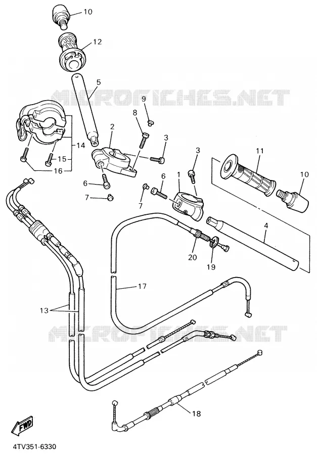 STUUR / KABEL Yamaha MOTO 600 2000 THUNDERCAT  YZF600R