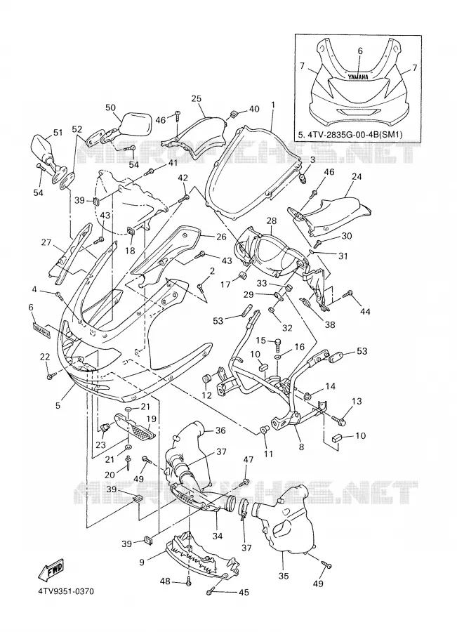 KAP 1 Yamaha MOTO 600 2000 THUNDERCAT  YZF600R