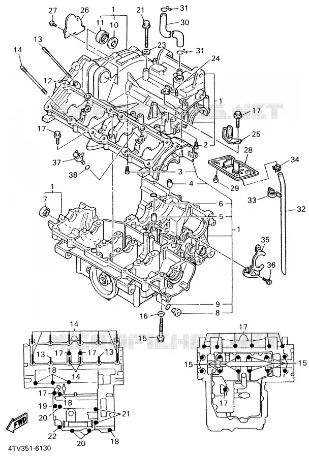 CARTERDELEN Yamaha MOTO 600 2000 THUNDERCAT  YZF600R