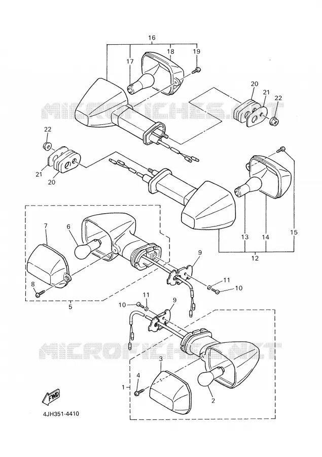 KNIPPERLICHT Yamaha MOTO 600 2000 THUNDERCAT  YZF600R