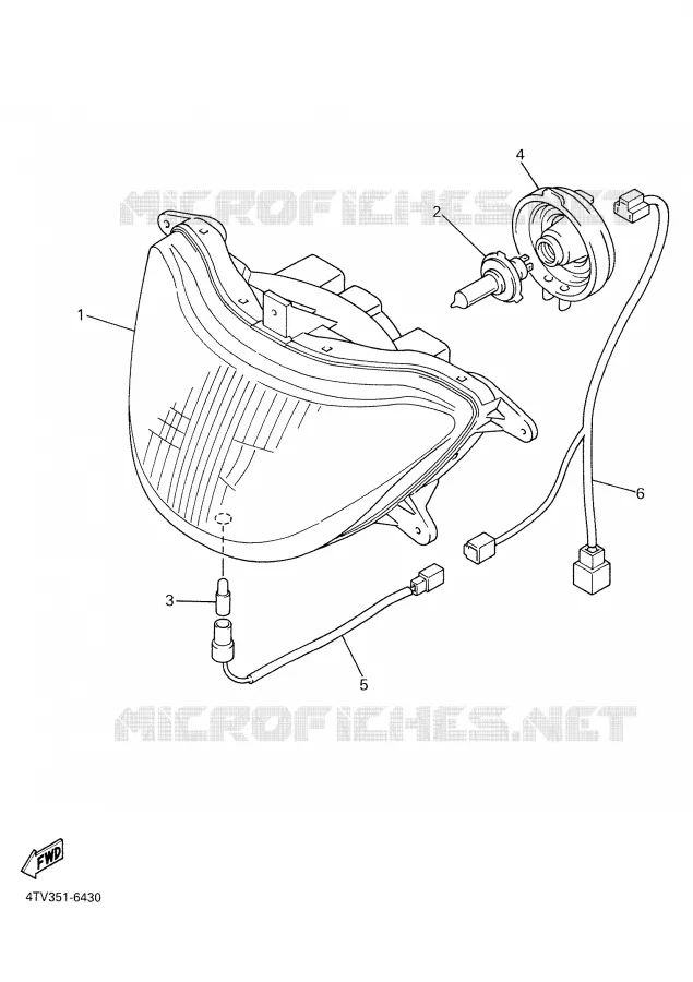 KOPLAMP Yamaha MOTO 600 2000 THUNDERCAT  YZF600R