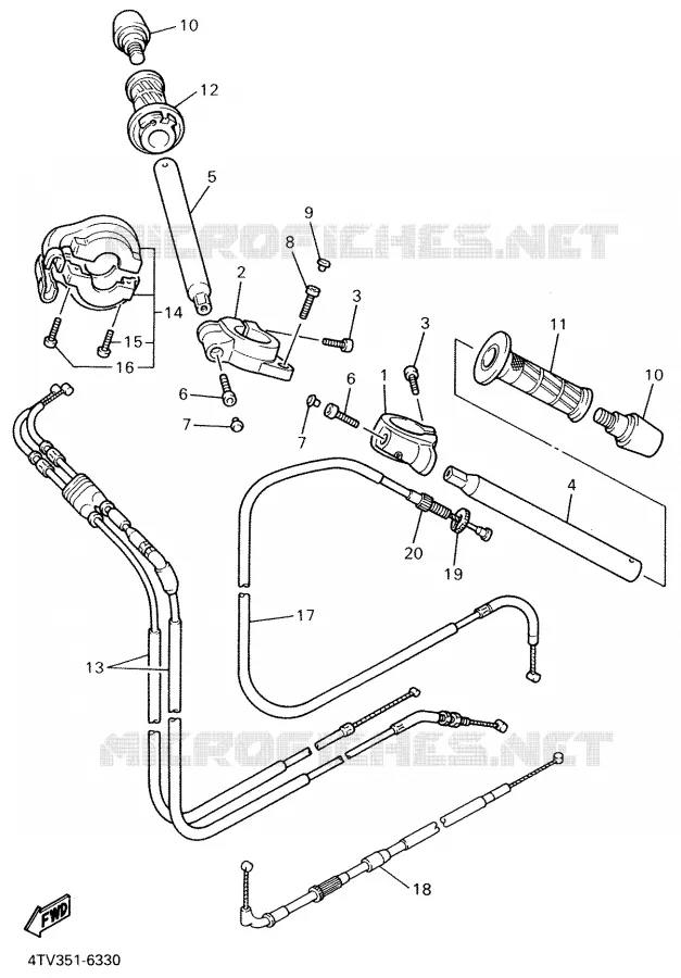 STUUR / KABEL Yamaha MOTO 600 2000 THUNDERCAT  YZF600R