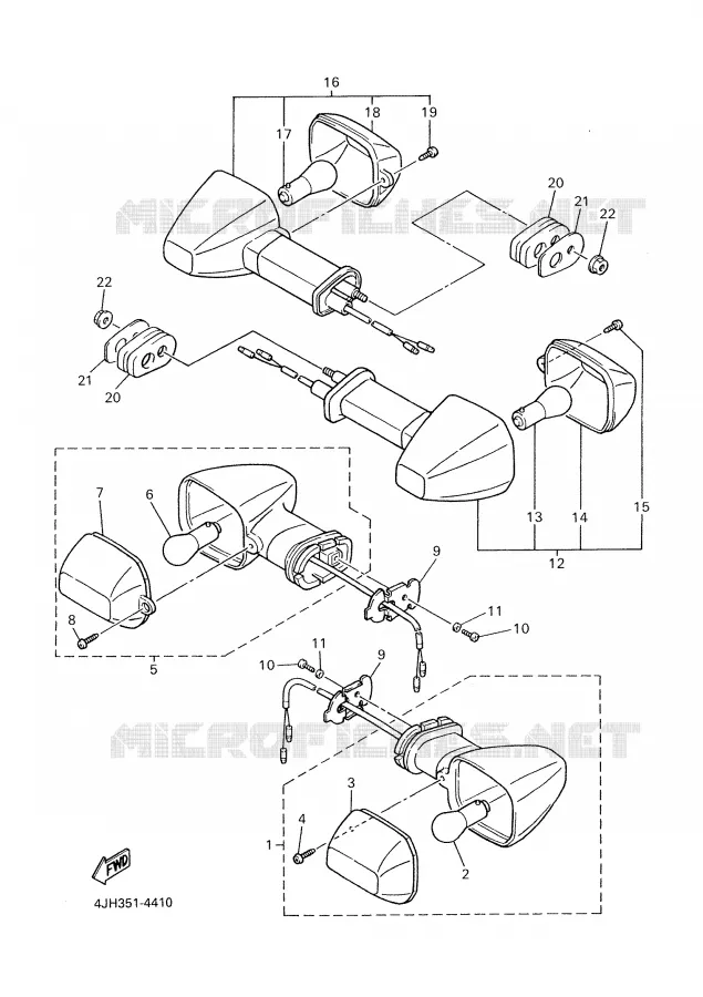 KNIPPERLICHT Yamaha MOTO 600 2000 THUNDERCAT  YZF600R
