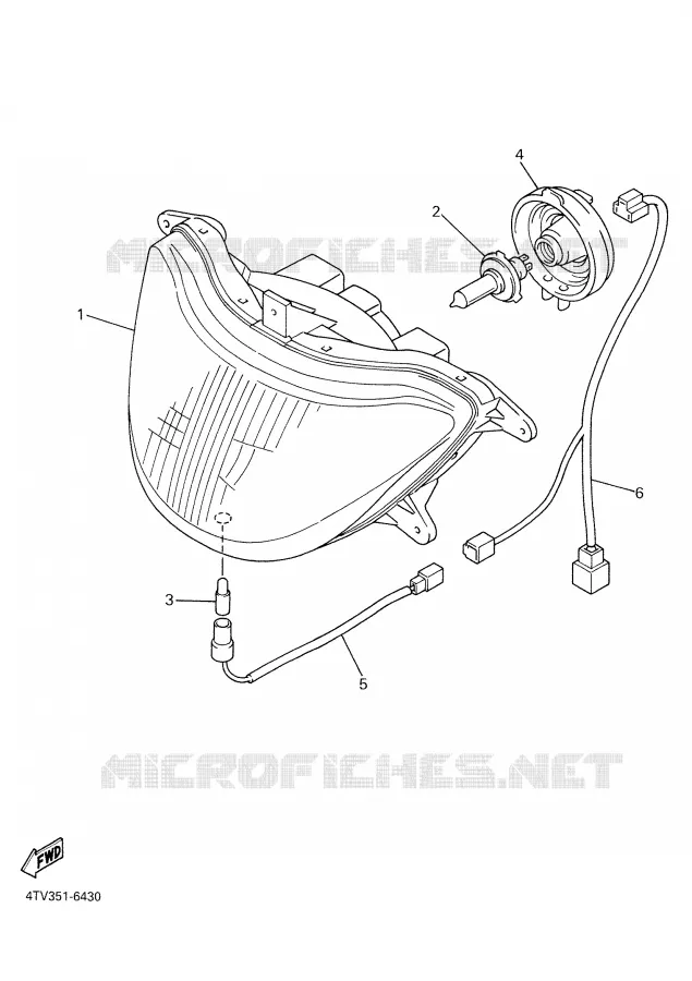 KOPLAMP Yamaha MOTO 600 2000 THUNDERCAT  YZF600R
