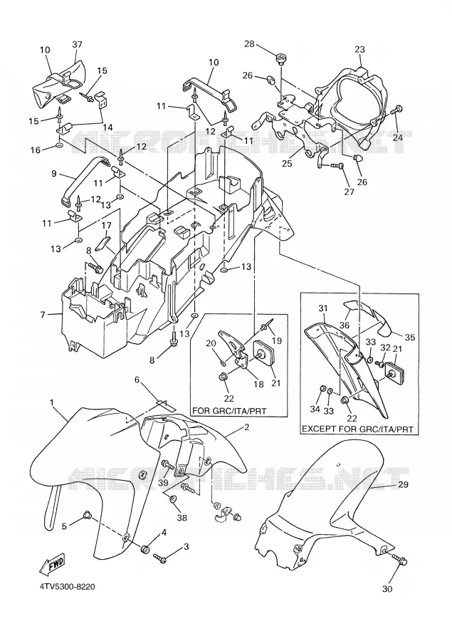 SPATBORD Yamaha MOTO 600 2001 THUNDERCAT  YZF600R