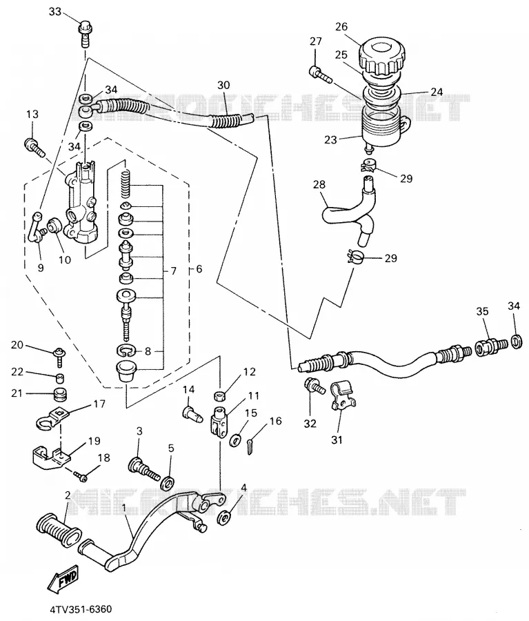 REMPOMP ACHTER Yamaha MOTO 600 2001 THUNDERCAT  YZF600R