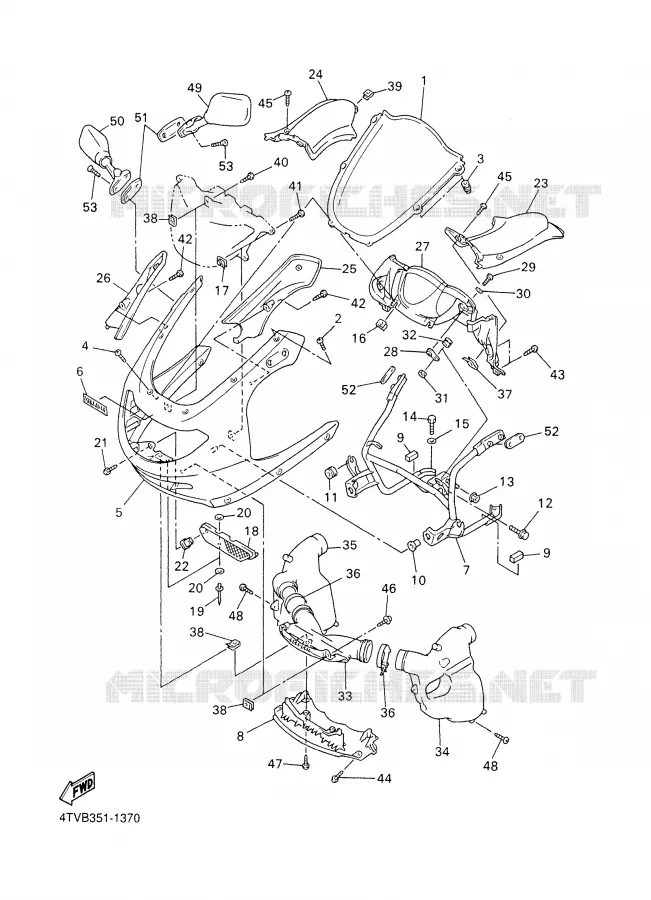 KAP 1 Yamaha MOTO 600 2001 THUNDERCAT  YZF600R