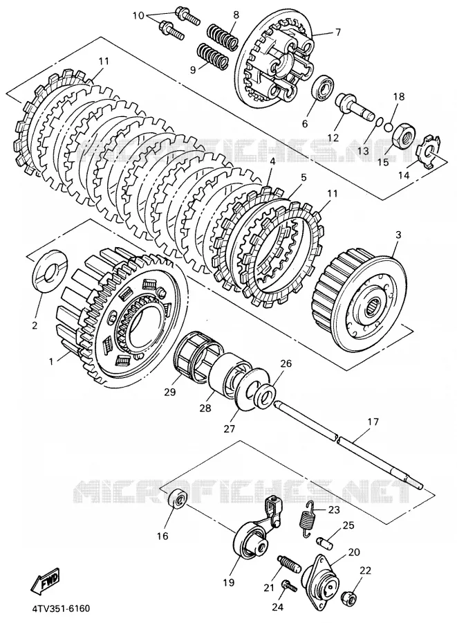 STARTMOTOR KOPPELINGS Yamaha MOTO 600 2001 THUNDERCAT  YZF600R
