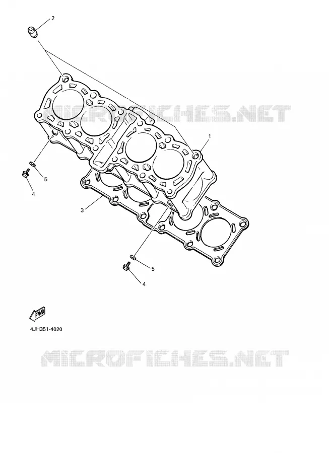 CILINDER Yamaha MOTO 600 2001 THUNDERCAT  YZF600R