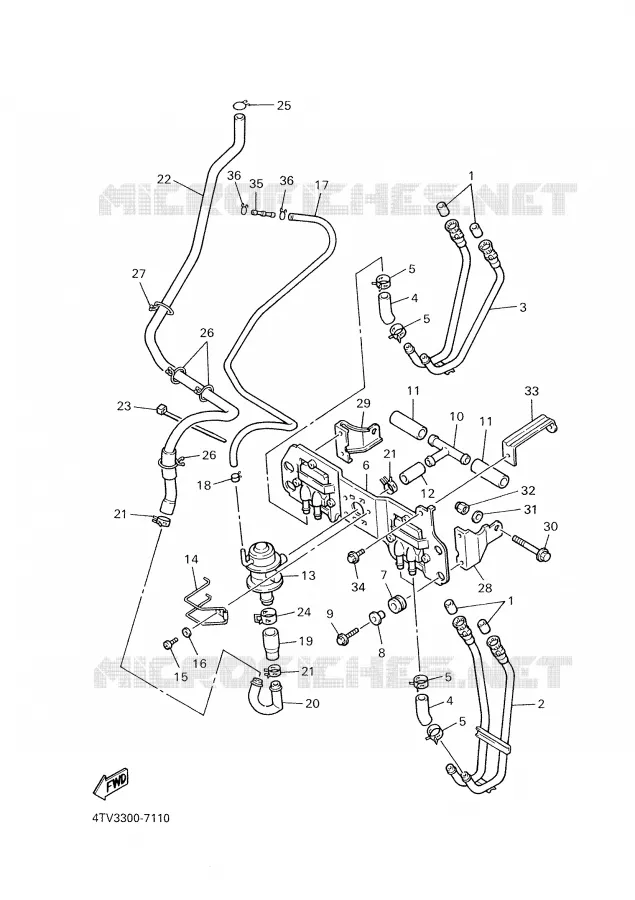 AIR INDUCTION SYSTEM AIS Yamaha MOTO 600 2001 THUNDERCAT  YZF600R