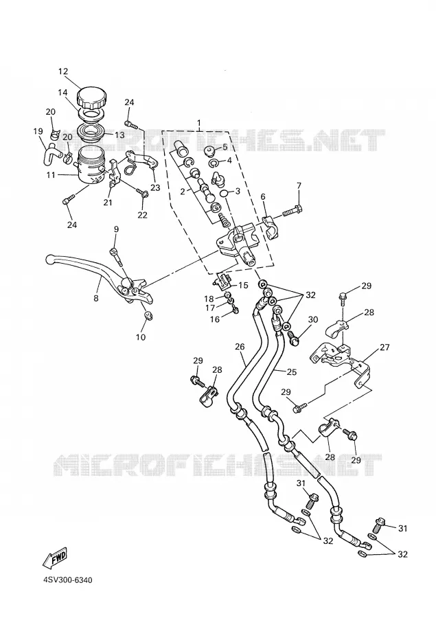 POMP VOOR Yamaha MOTO 1000 2001 THUNDERACE  YZF1000R
