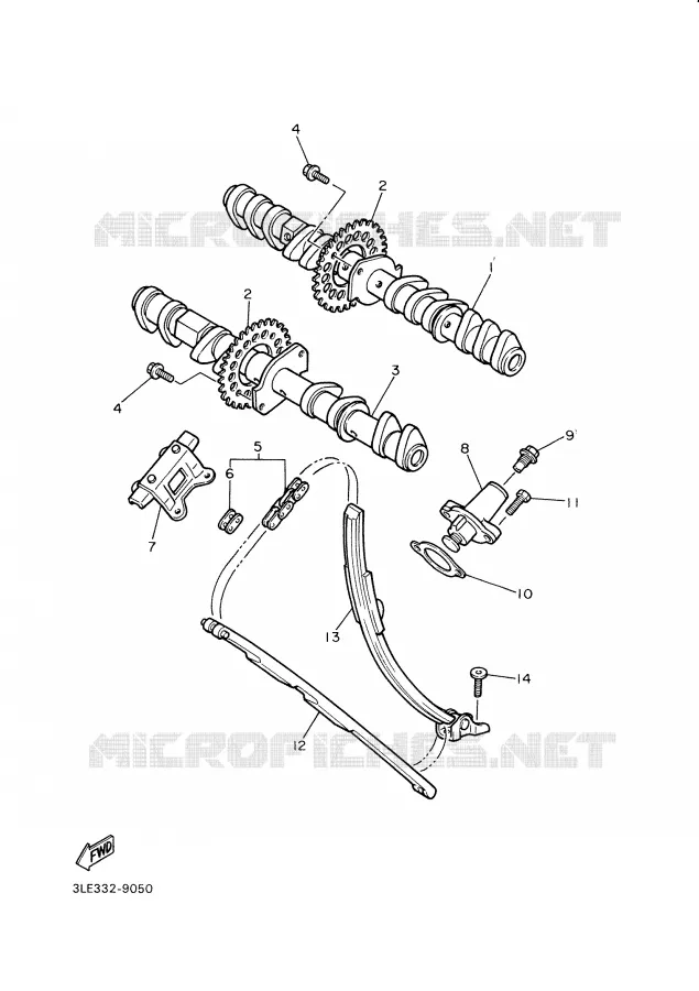 NOKKENAS / KETTING Yamaha MOTO 1000 2001 THUNDERACE  YZF1000R