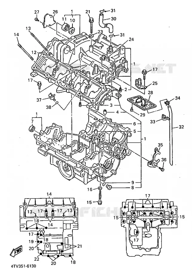 CARTERDELEN Yamaha MOTO 600 1996 THUNDERCAT  YZF600R