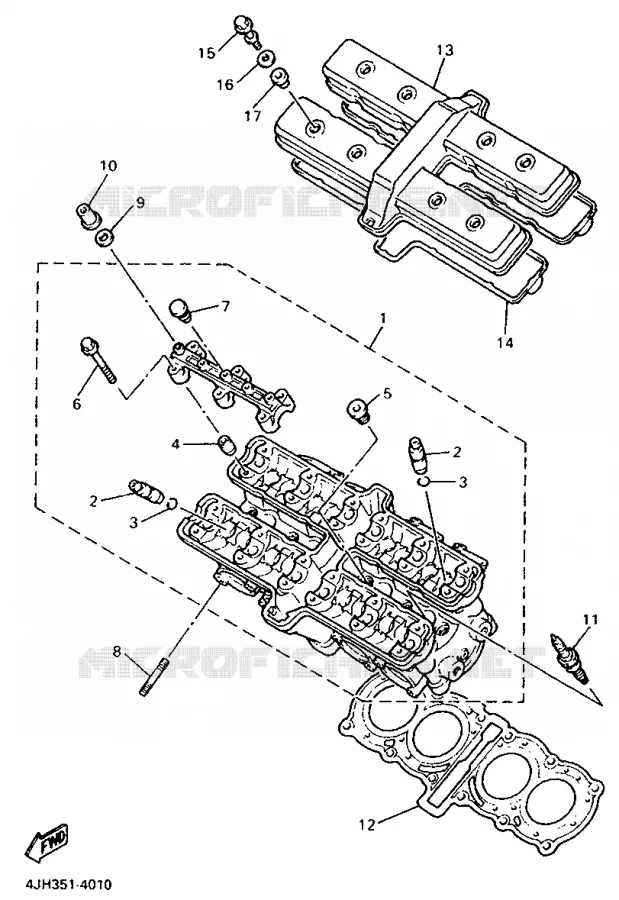 CILINDERKOP Yamaha MOTO 600 1996 THUNDERCAT  YZF600R