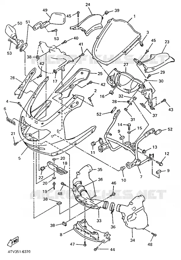 KAP 1 Yamaha MOTO 600 1996 THUNDERCAT  YZF600R