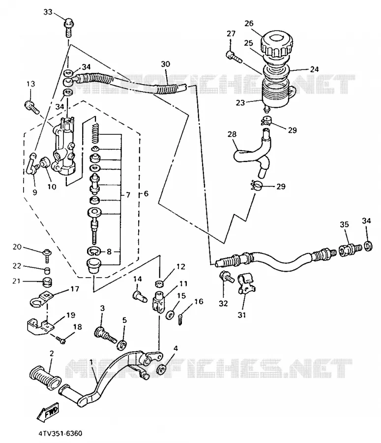 REMPOMP ACHTER Yamaha MOTO 600 1997 THUNDERCAT  YZF600R