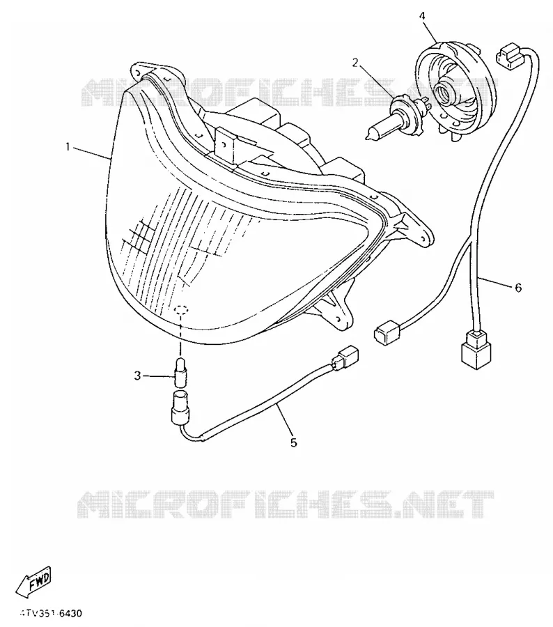 KOPLAMP Yamaha MOTO 600 1997 THUNDERCAT  YZF600R