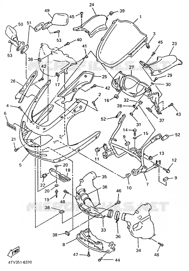 KAP 1 Yamaha MOTO 600 1997 THUNDERCAT  YZF600R