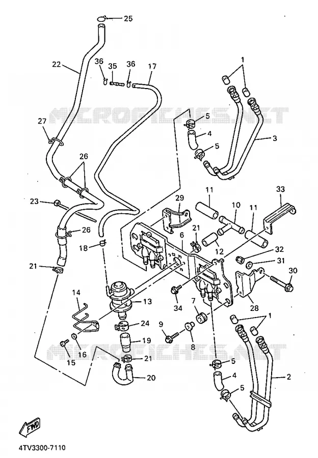 AIR INDUCTION SYSTEM AIS Yamaha MOTO 600 1997 THUNDERCAT  YZF600R